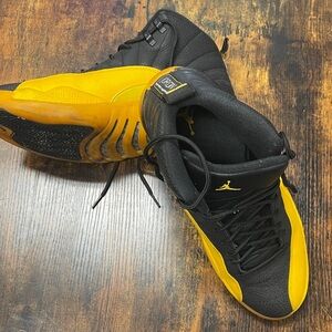 Jordan Black and Yellow Sneakers